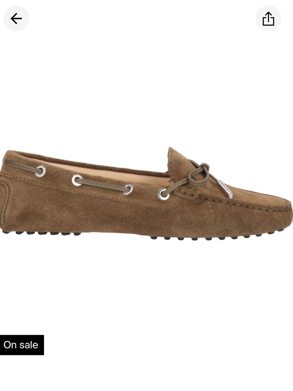 TODS SUEDE DRIVING LOAFERS CHESTNUT NEUTRAL